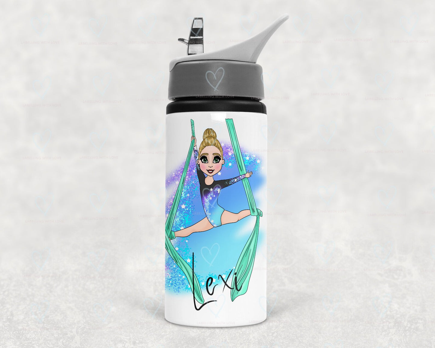 Personalised arial silks/gymnastics Water Bottle