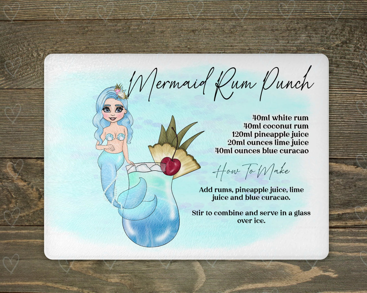 Cocktail Dolly Chopping Board - Mermaid Rum Punch