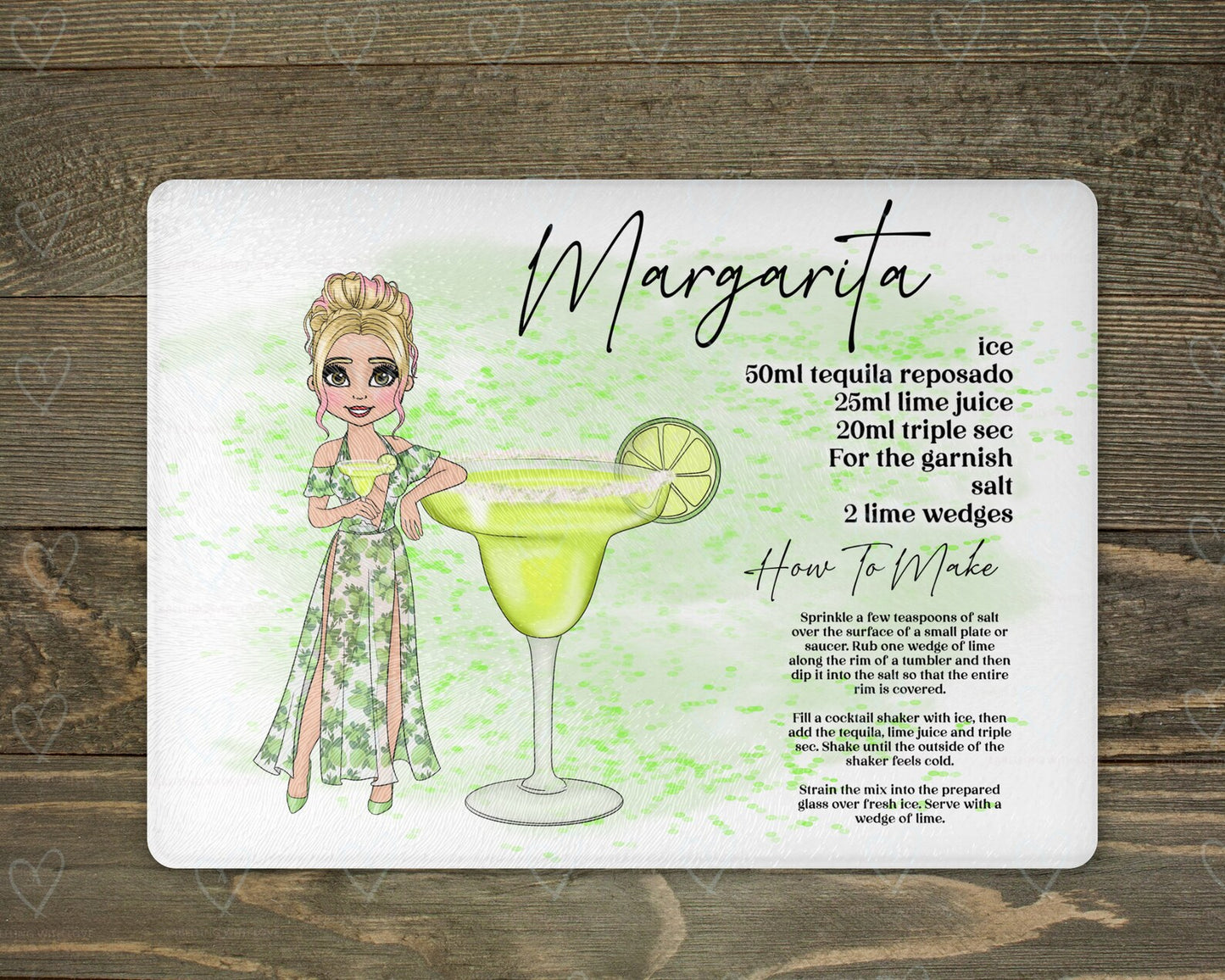 Cocktail Dolly Chopping Board - Margarita