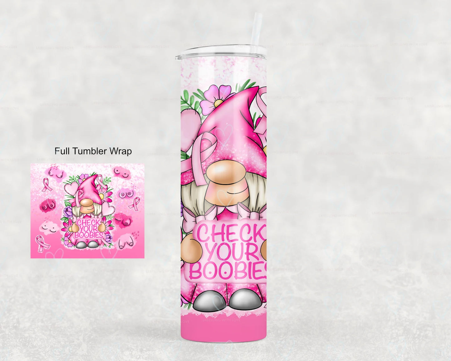 CHECK YOUR BOOBIES! Breast Awareness 20oz Tumbler