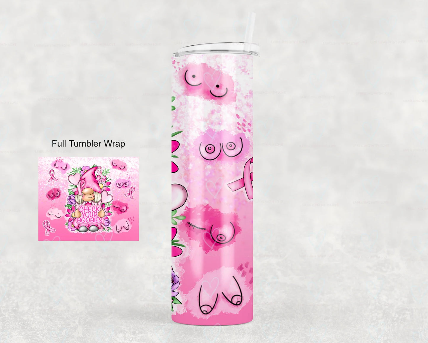 CHECK YOUR BOOBIES! Breast Awareness 20oz Tumbler
