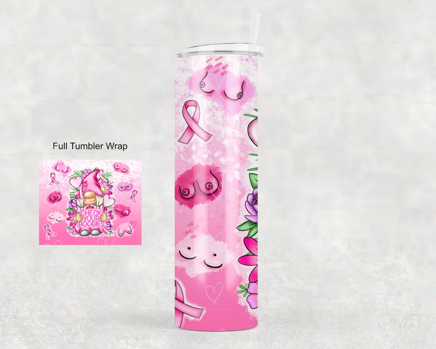 CHECK YOUR BOOBIES! Breast Awareness 20oz Tumbler