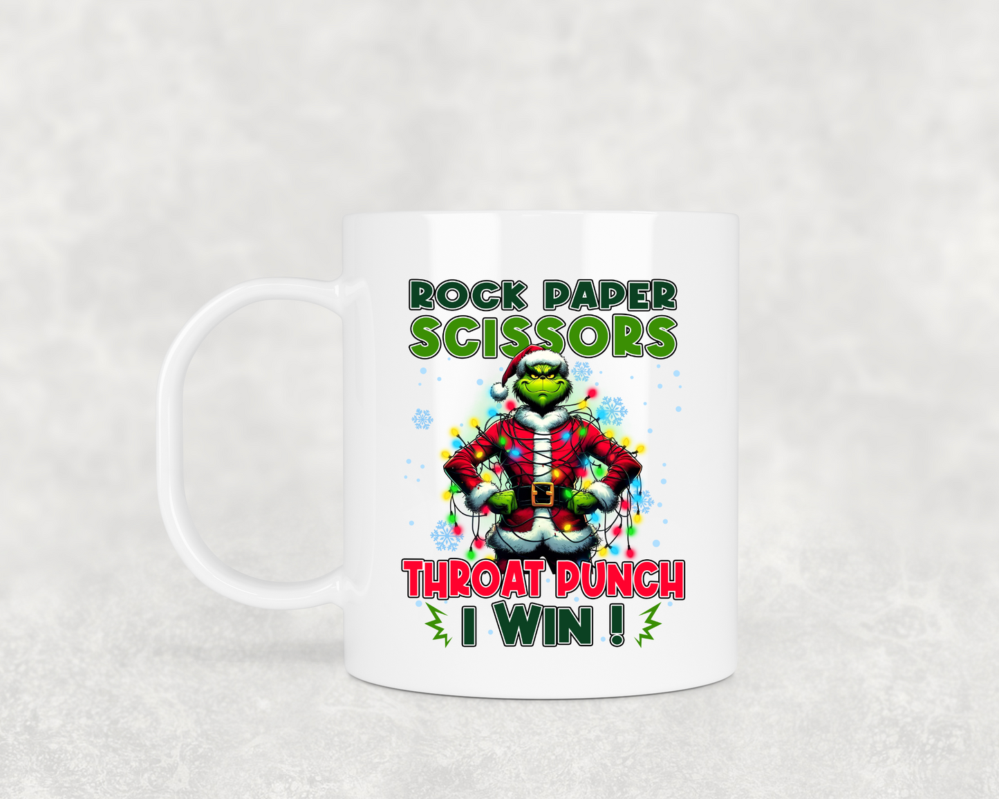 THROAT PUNCH GRINCH MUG