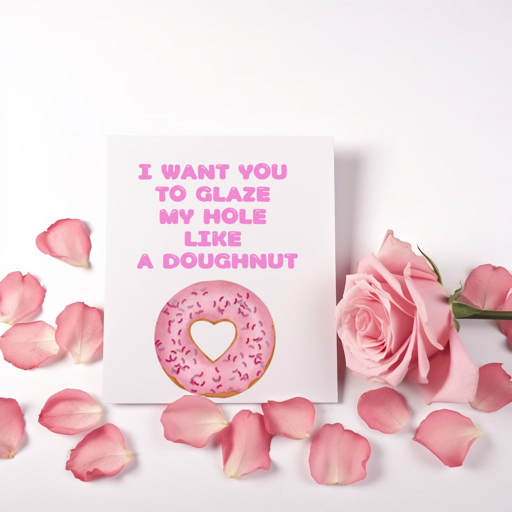 Rude Glaze like a Doughnut card