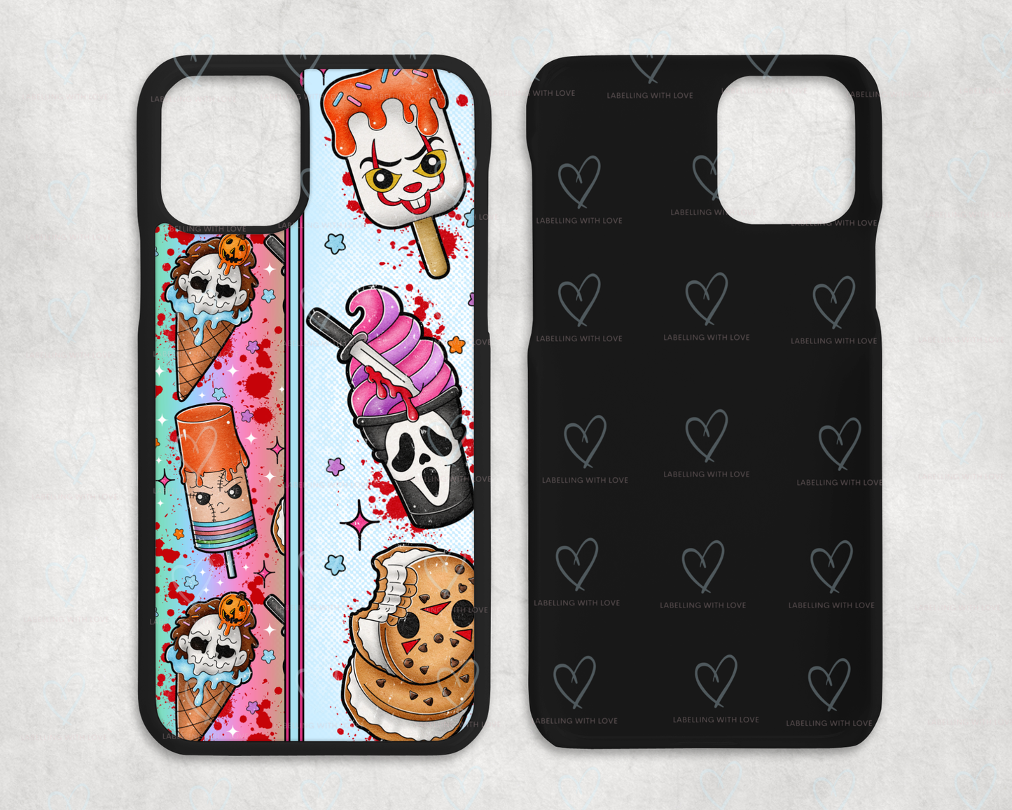 Horror Popsicle half/half Phone Case