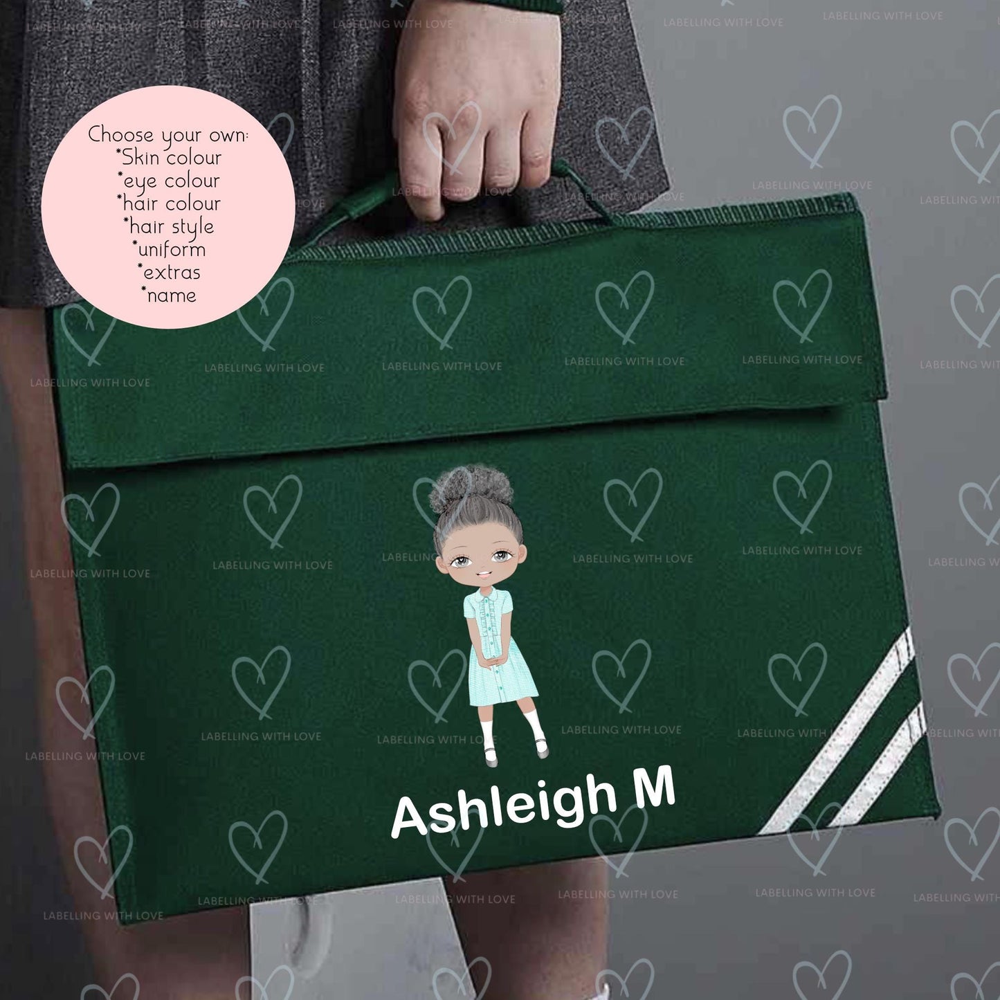 Personalised Book Bag | Character Dolly Book Bag | School book bag | Personalised Character bag | Primary School book bag