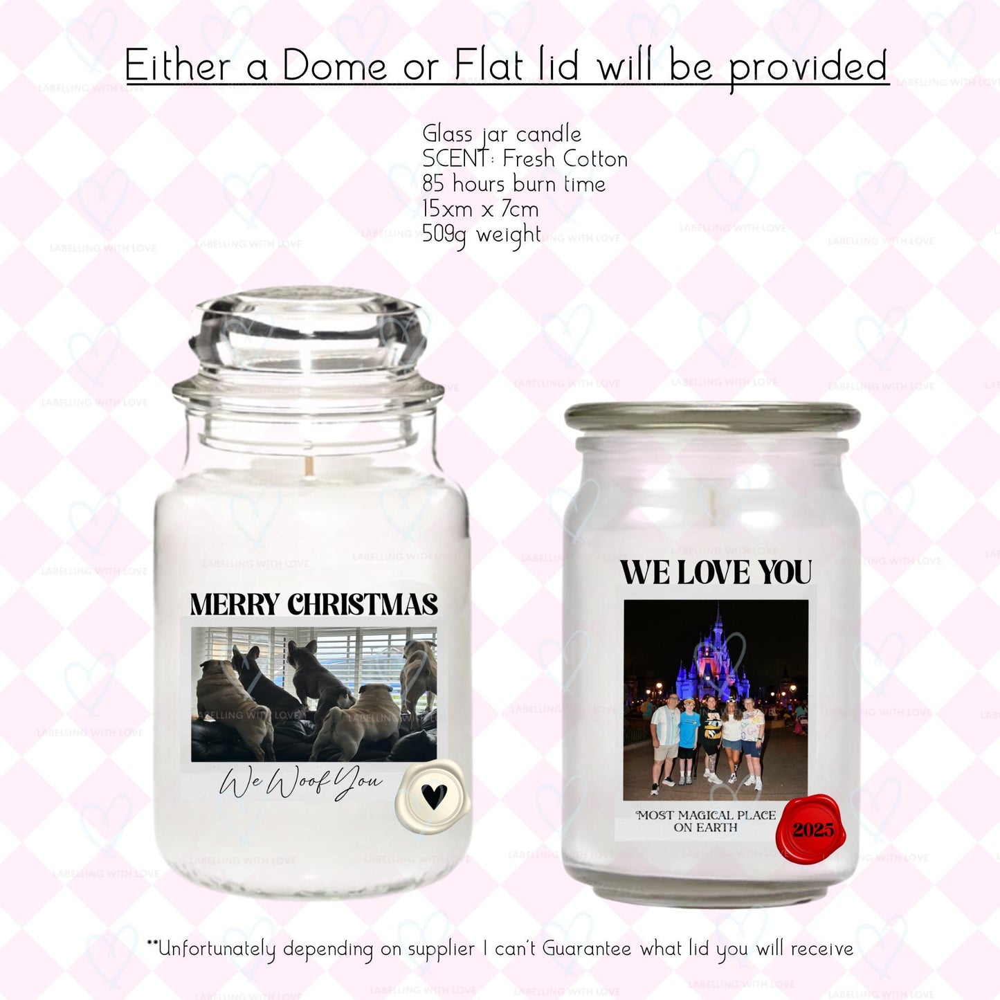 Photo Candle with Custom Text | Luxury Candle gift | Personalised Candle with Text and Photo | Personalised Gifting