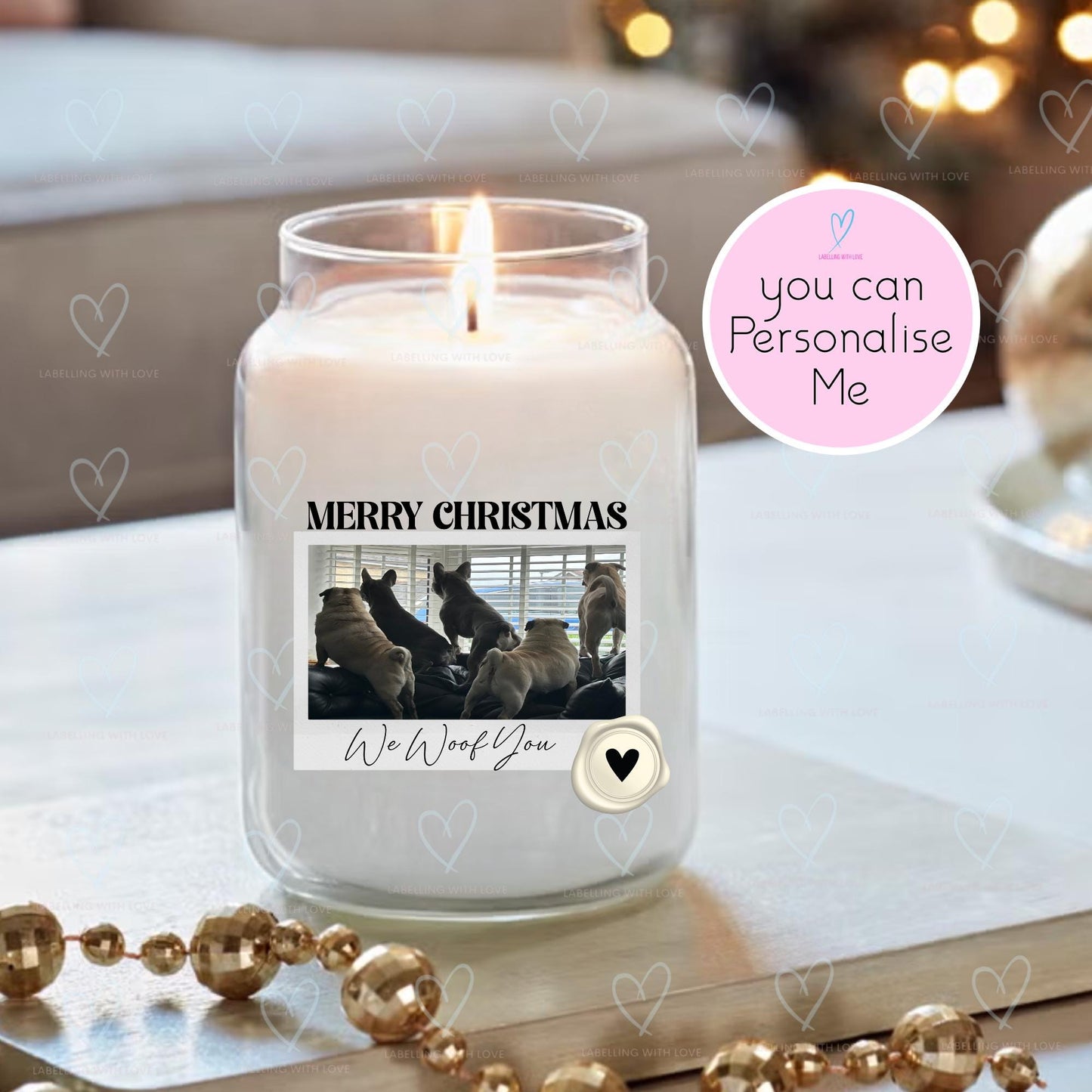 Photo Candle with Custom Text | Luxury Candle gift | Personalised Candle with Text and Photo | Personalised Gifting