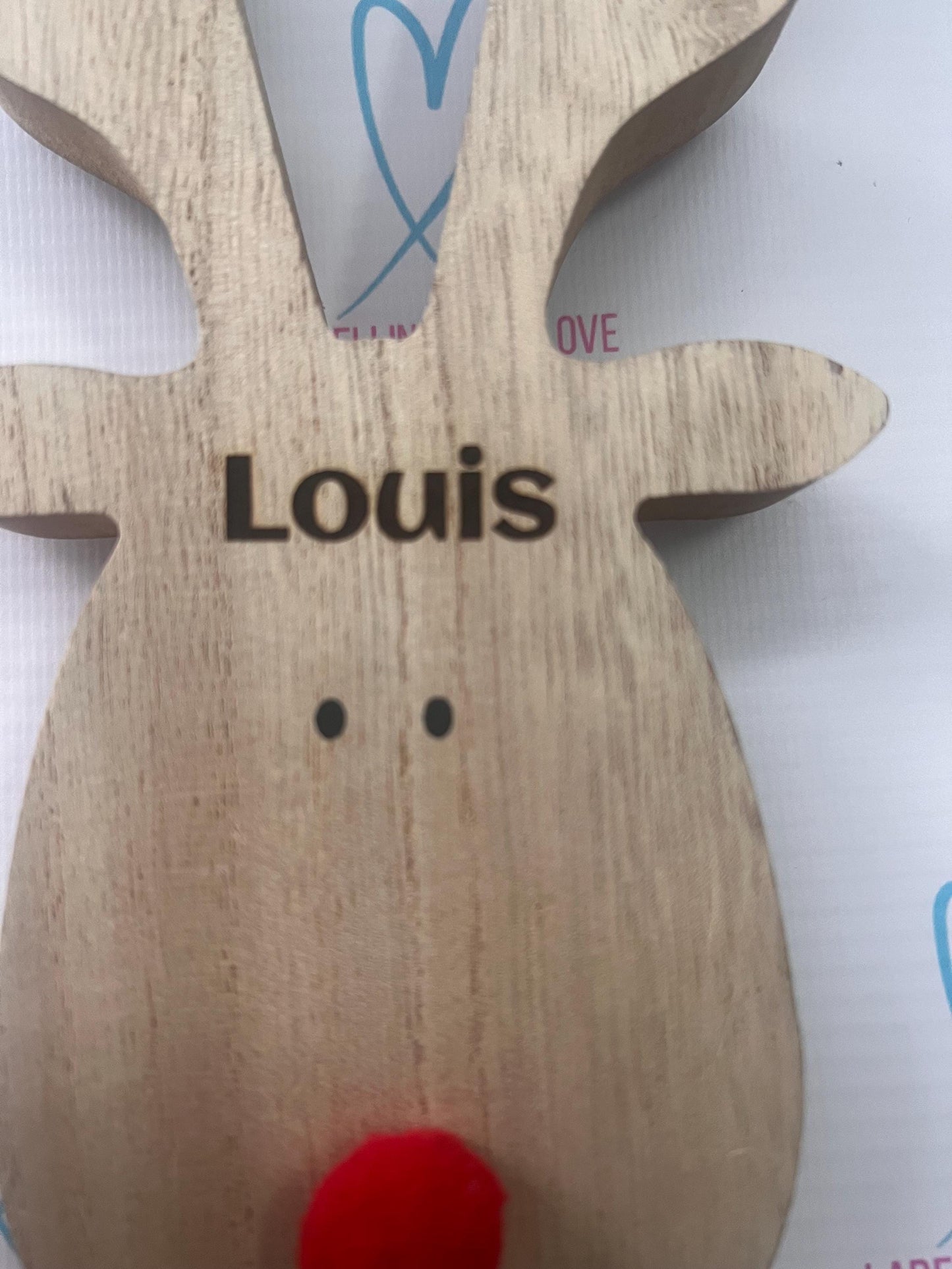 Personalised Freestanding Reindeer | Christmas Decoration | Personalised Christmas ornament