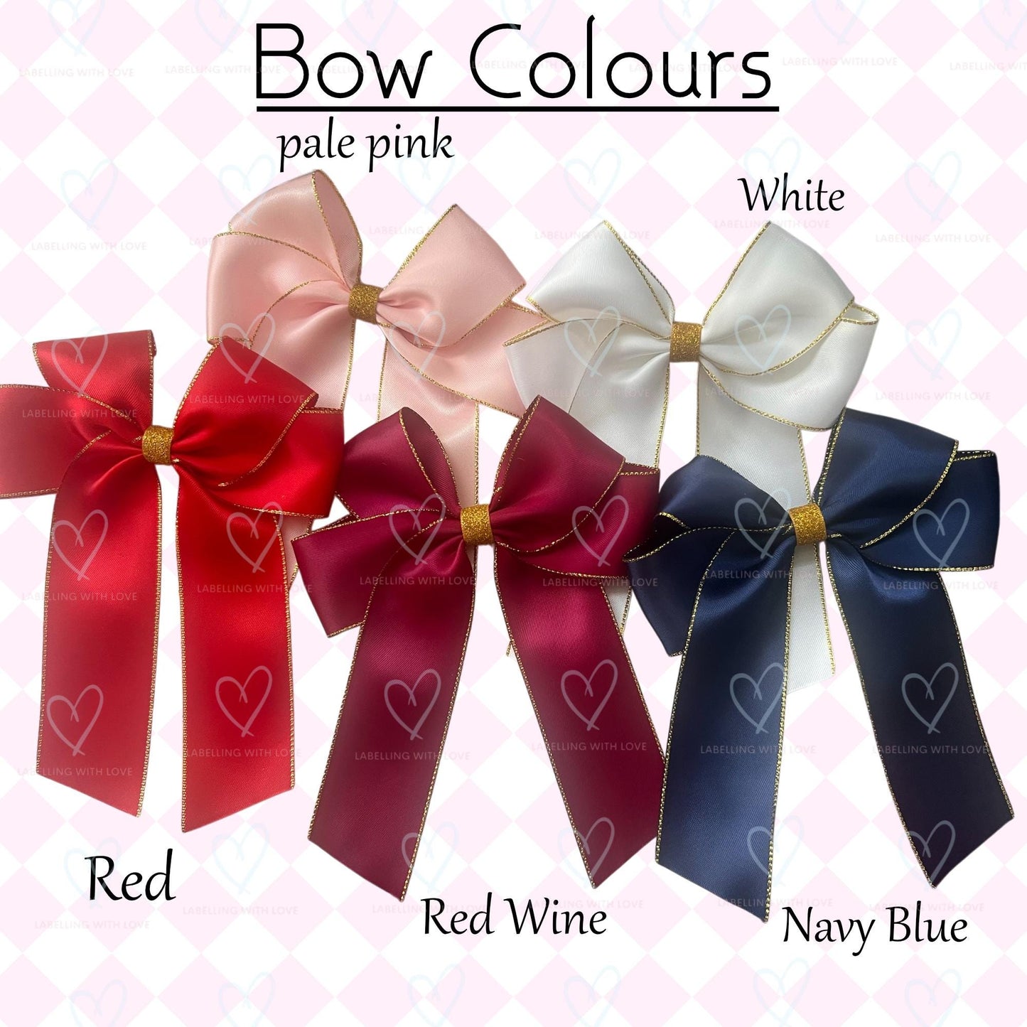 Personalised Hair Bow | Childrens Christmas Bow Hair Clip | Hair Accessories | Personalised Ribbon | Cute gift for Children