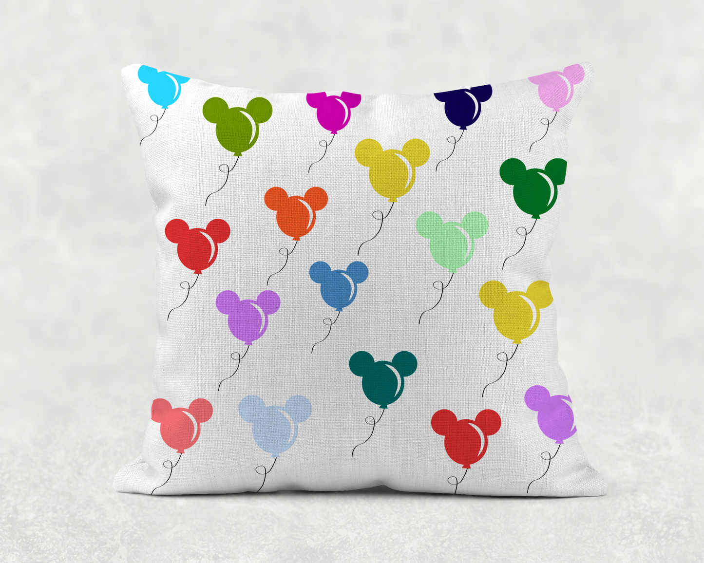 Multicoloured Mickey Balloon Cushion