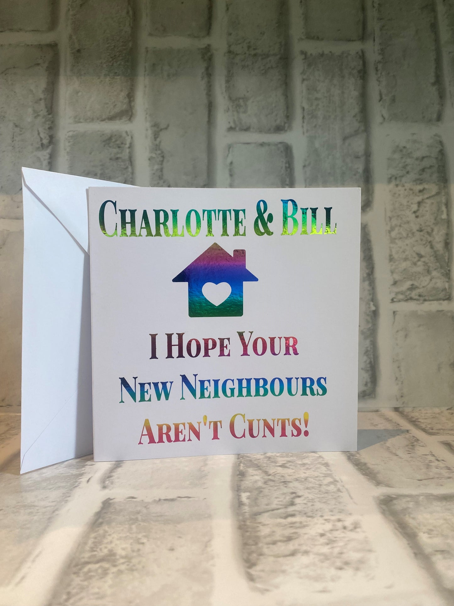 Rude New Home Foiled Greeting Card
