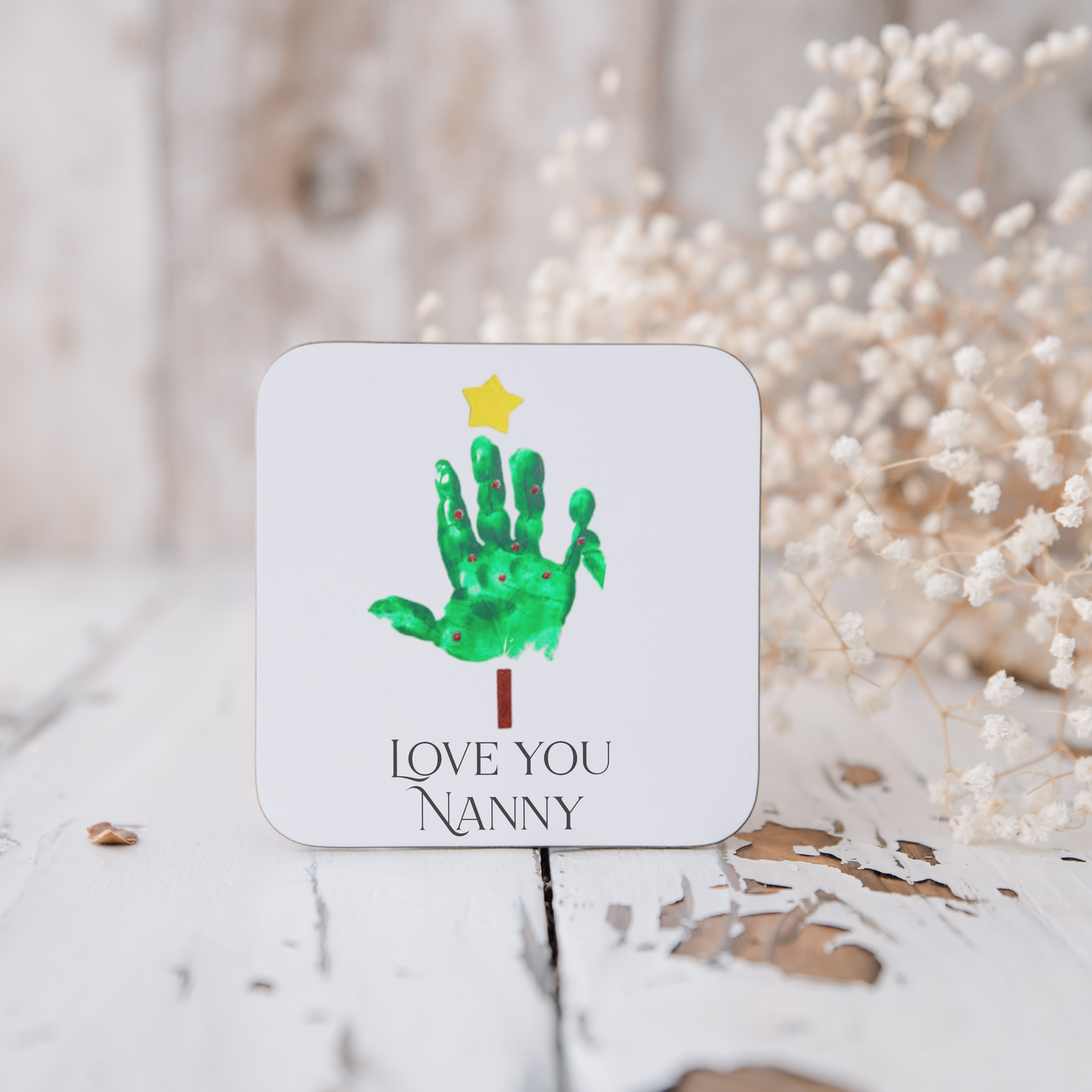 Personalised Childs Artwork Gift | Kids Drawing on Mug,Tea Towel,Ornament | Handprint/Footprint Keepsake | Custom Christmas Gift