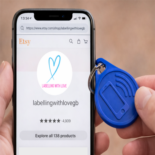 Custom NFC Keychain for Small Business | Tap to Follow Instagram Facebook | Linktree NFC Tag | Market Stall Display |Business Promotion Tool