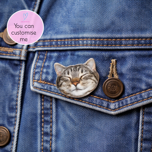 Custom Photo Pin Badge | Personalised Picture Badge | Pet Photo Pin | Memorial Photo Brooch | Custom Face Pin | Personalised  Pin Gift