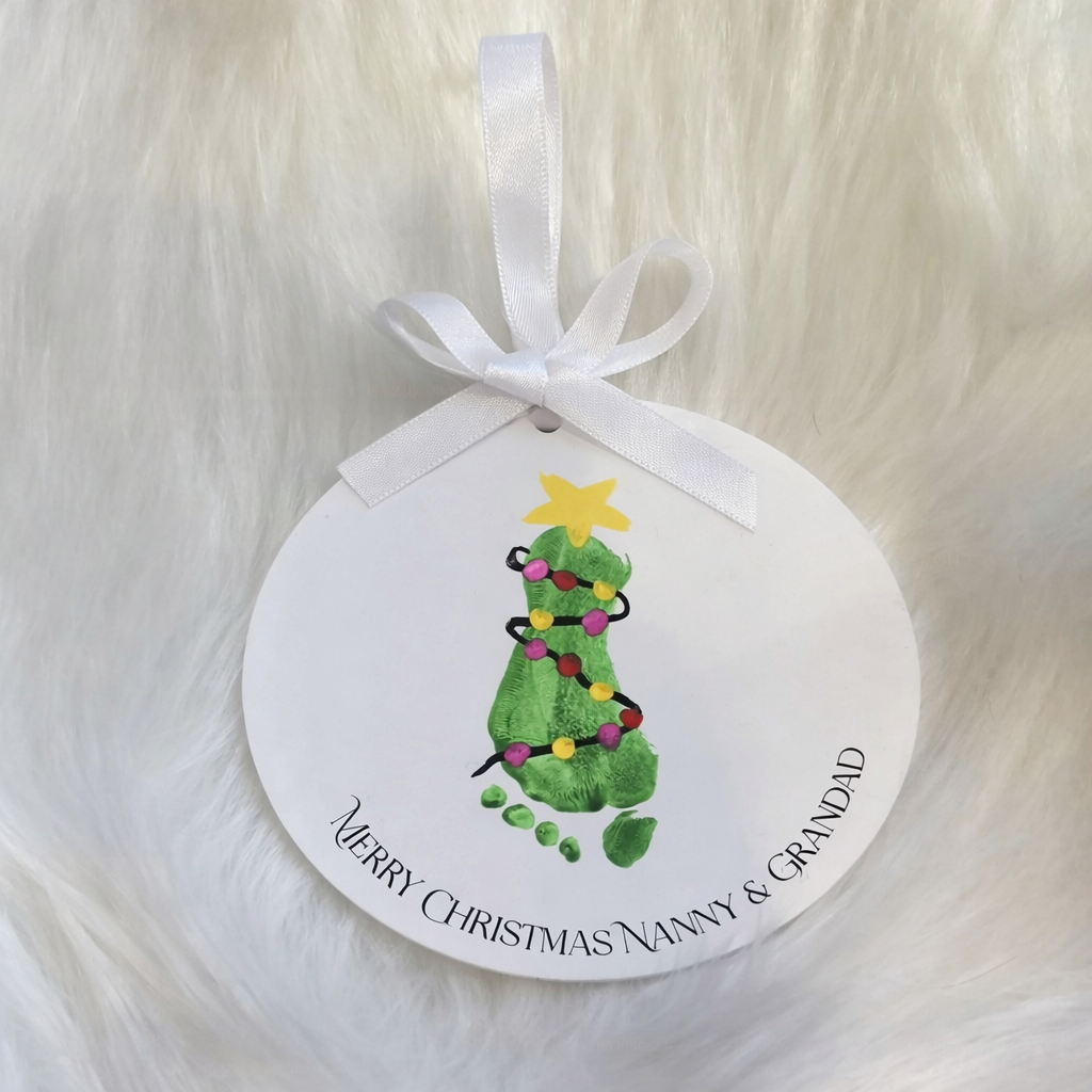 Personalised Childs Artwork Gift | Kids Drawing on Mug,Tea Towel,Ornament | Handprint/Footprint Keepsake | Custom Christmas Gift