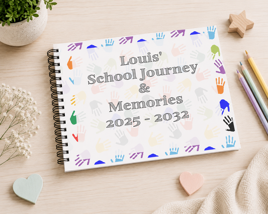 Personalised School Journey & Memories Book | Nursery to School Memory Journal | First & Last Day School Keepsake | English or Scottish School Option