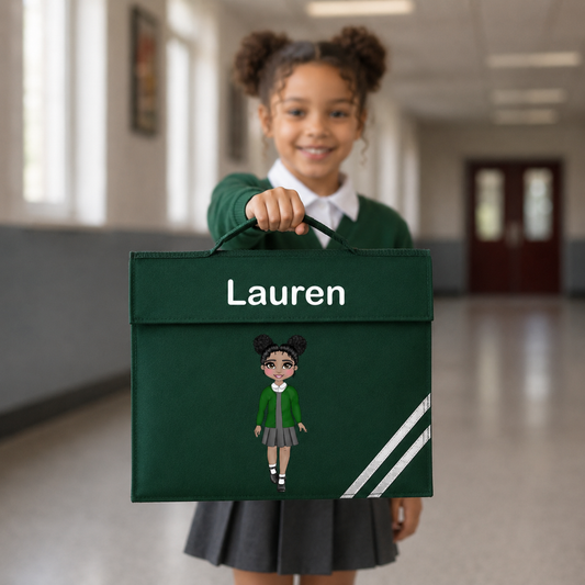 Personalised Book Bag | Character Dolly Book Bag | School book bag | Personalised Character bag | Primary School book bag