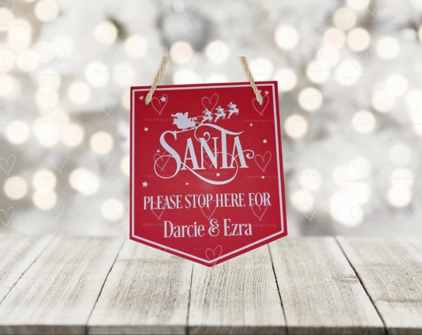 Santa, Stop Here! Sign