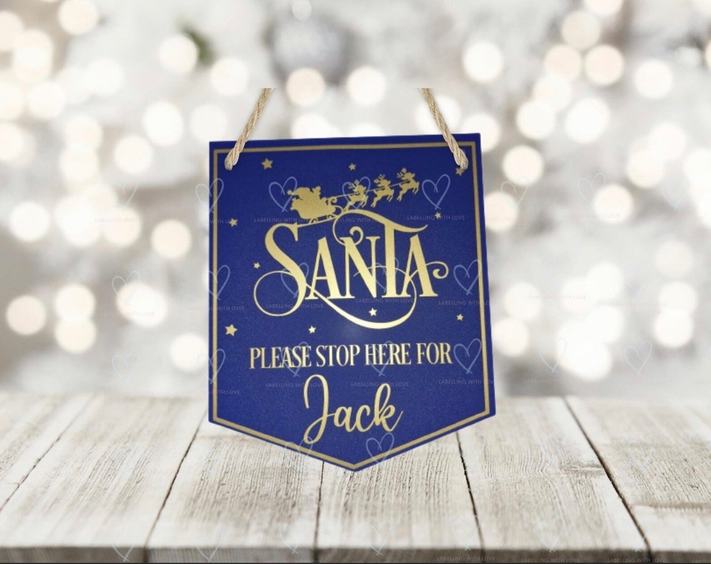 Santa, Stop Here! Sign