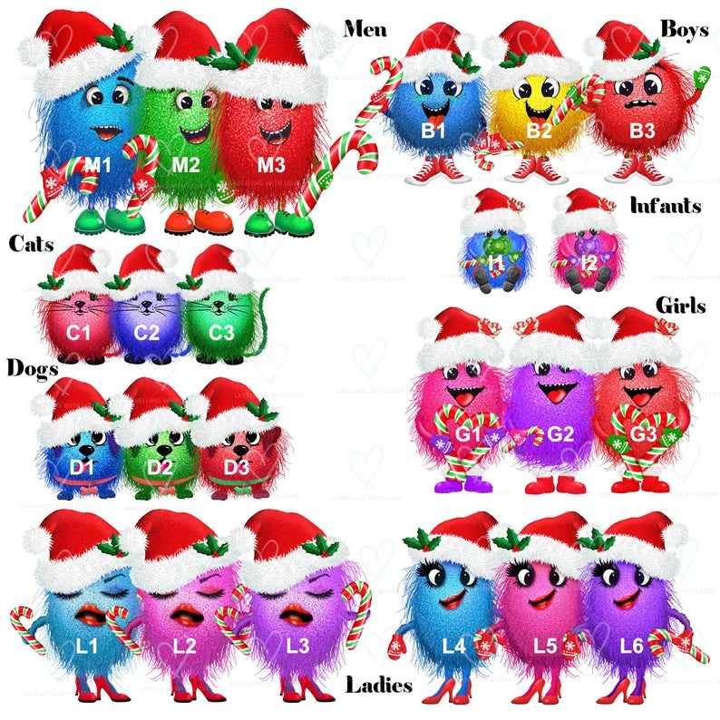Personalised Christmas Monsters Sack