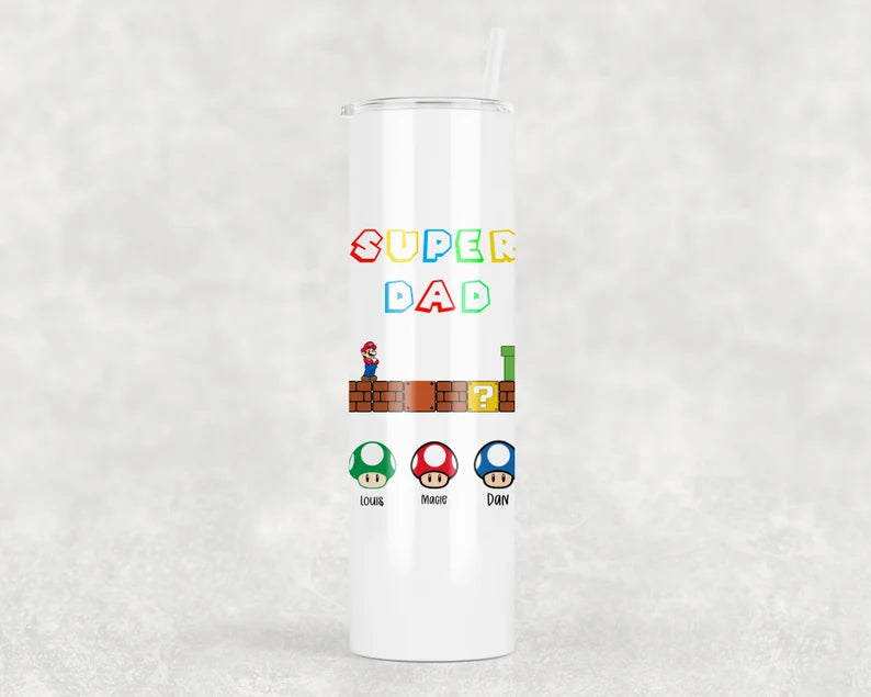 Super Mario Skinny Tumbler