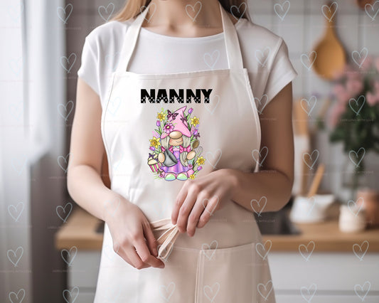 Pesonalised Gonk Apron | Gnome Apron with name | Adult apron for cooking | Spring Gonk/Gnome | Linen Apron