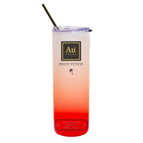 Au Inspired Frosted Tumbler | Vodka Tumbler | Frosted Glass with lid and straw