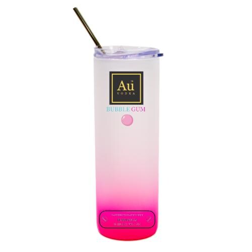 Au Inspired Frosted Tumbler | Vodka Tumbler | Frosted Glass with lid and straw