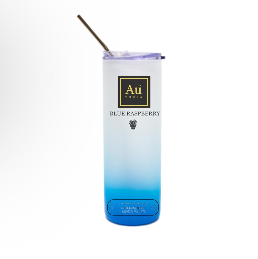 Au Inspired Frosted Tumbler | Vodka Tumbler | Frosted Glass with lid and straw