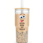 Bubble Tea Glass With Rude Saying | Bubble Tea Drinking Glass | Funny Gift |x Reusable Glass | Adult Bubble Tea Glass