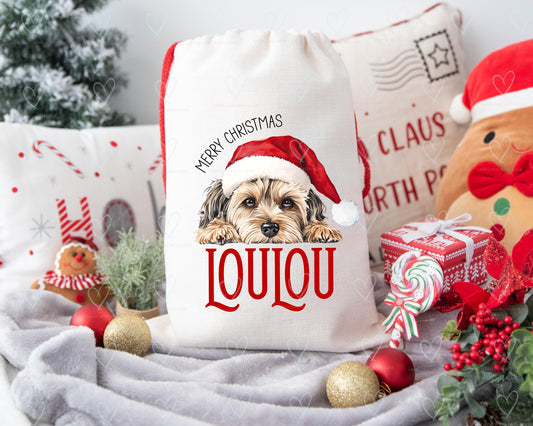 Personalised Pet Christmas Sack | Custom Dog Christmas Gift Bag | Personalised Pet Santa Sack | Dog/Cat Christmas Eve Bag | Pet Lover Christmas Gift