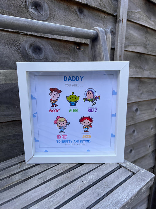 Personalised Toy Story Character Frame | Dad Birthday Gift