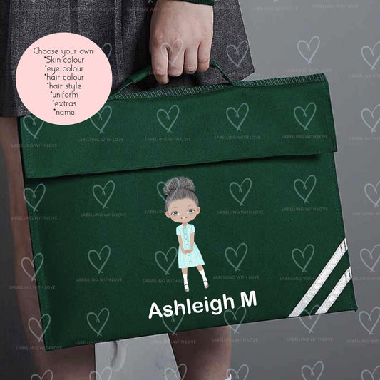 Personalised Book Bag | Character Dolly Book Bag | School book bag | Personalised Character bag | Primary School book bag