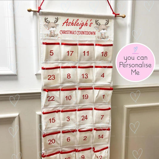 Personalised Advent Calendar | Reusable Advent Calendar | Personalised Christmas Calendar | Christmas Countdown | Xmas Family Countdown