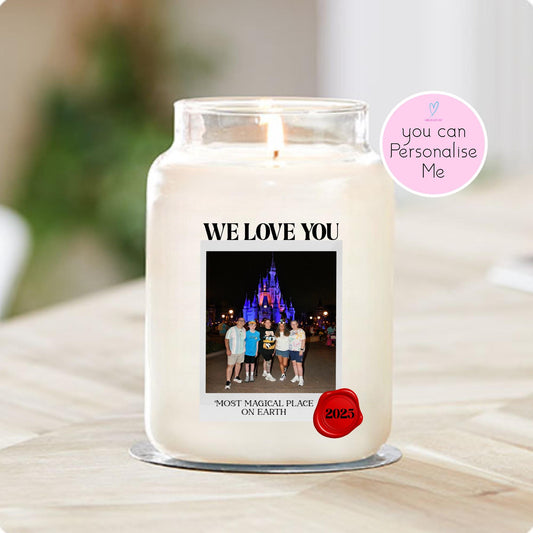 Photo Candle with Custom Text | Luxury Candle gift | Personalised Candle with Text and Photo | Personalised Gifting
