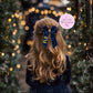 Personalised Hair Bow | Childrens Christmas Bow Hair Clip | Hair Accessories | Personalised Ribbon | Cute gift for Children