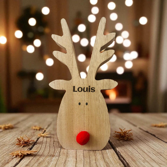 Personalised Freestanding Reindeer |  Christmas Decoration | Personalised Christmas ornament
