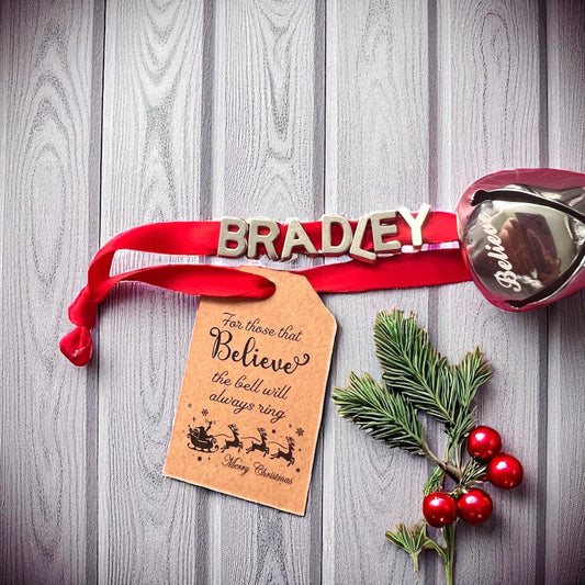 Personalised Believe Bell Christmas Ornament | Polar Express Inspired Bell | Personalised Christmas Bell | Believe Bell Keepsake | Christmas Eve Gift