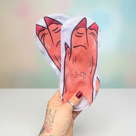 Novelty Foot Design Socks | Funny Gift Socks | Funky Unisex Crew Socks | Funny Animal Feet Socks