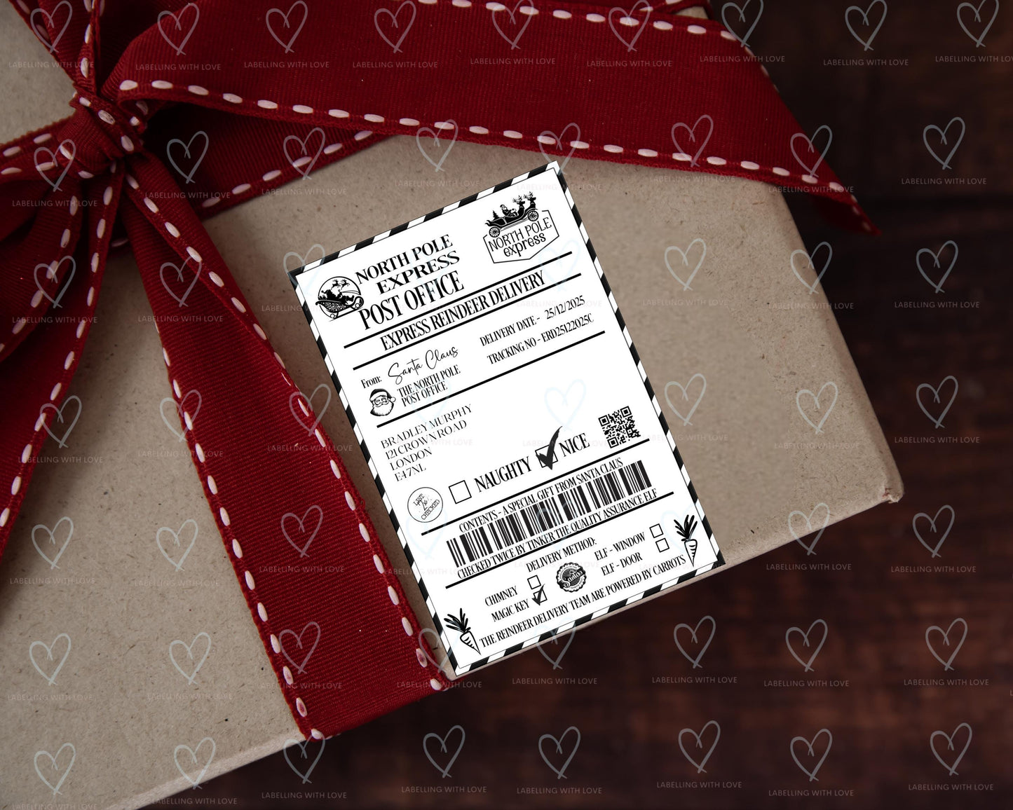 Personalised Santa Delivery Label | North Pole Christmas Gift Sticker