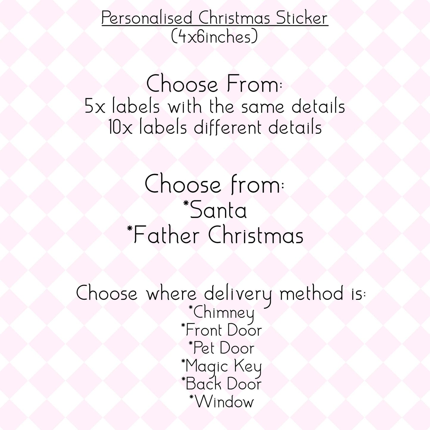 Personalised Santa Parcel Label Sticker, North Pole Shipping Label, Father Christmas Gift Tag, Christmas Eve Box Label,Delivery Sticker
