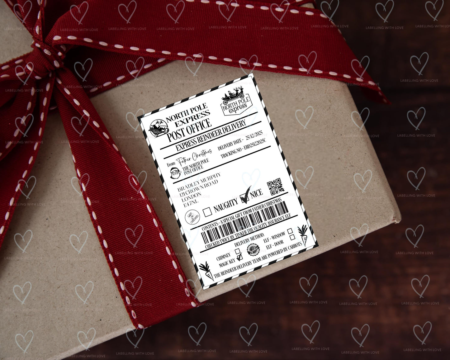 Personalised Santa Delivery Label | North Pole Christmas Gift Sticker