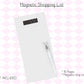 Shopping List Pad |Magnetic List pad | Shopping Pad with magnetic Strip | DL Size Shopping Pad Tear Away Pages | Grocery List