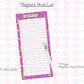 Shopping List Pad |Magnetic List pad | Shopping Pad with magnetic Strip | DL Size Shopping Pad Tear Away Pages | Grocery List