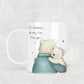 Personalised Bear Hug Mug | Custom Text Gift For Grandparents