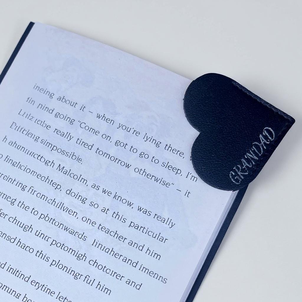 personalised engraved bookmark hearts | Heart book coners | save your page markers