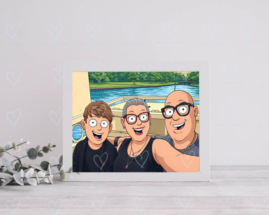 Custom Family Guy inspired Portrait |  Home Decor Print | Personalised Family Guy Inspired Print