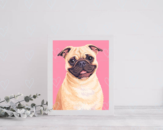 Custom Pet Vector Cartoon Portrait | Pet Portrait Artwork | Wall Decor