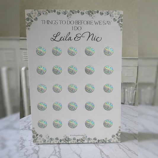 Personalised LGBTQI+ Wedding Scratch Off Poster | Engagement Gift, Bride to Be | LGBTQI+ Wedding